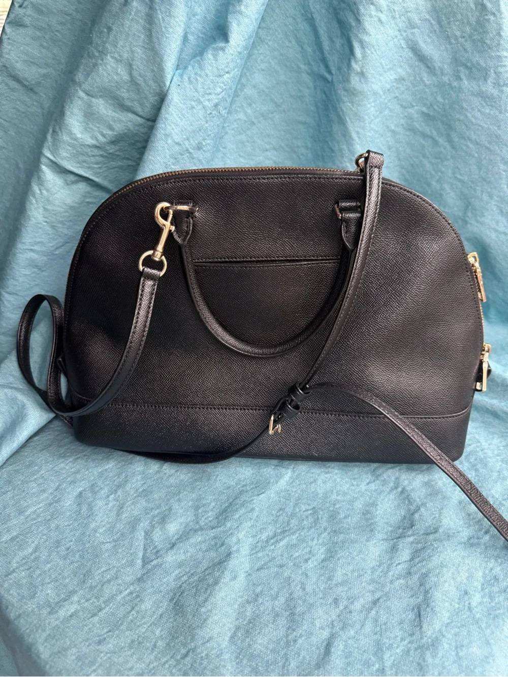 Coach Sierra F57524 Black Crossgrain Leather Satchel Crossbody